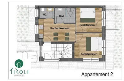 Grundriss der Unterkunft Tiroli