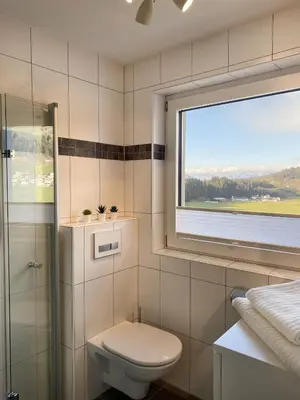 Ein Badezimmer in der Unterkunft Wohnung Steixner