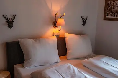 Ein Bett oder Betten in einem Zimmer der Unterkunft Appartment Haus Bergtraum
