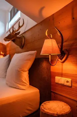 Ein Bett oder Betten in einem Zimmer der Unterkunft Appartment Haus Bergtraum