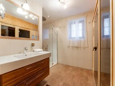 Ein Badezimmer in der Unterkunft Chalet Vorderjausern