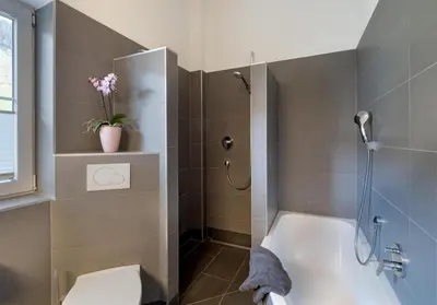 Ein Badezimmer in der Unterkunft Ferienhaus Wirtheim