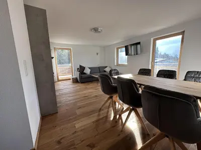 Ein Sitzbereich in der Unterkunft Appart Anna