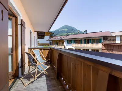 Ein allgemeiner Bergblick oder ein Berglick von der Ferienwohnung aus
