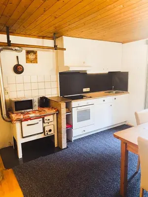 Küche/Küchenzeile in der Unterkunft Ferienwohnung Steinberger
