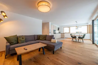 Ein Sitzbereich in der Unterkunft Apartment Foidl