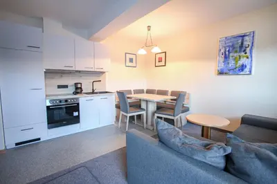 Küche/Küchenzeile in der Unterkunft Ferienwohnung Königsleiten 2a - Top UG