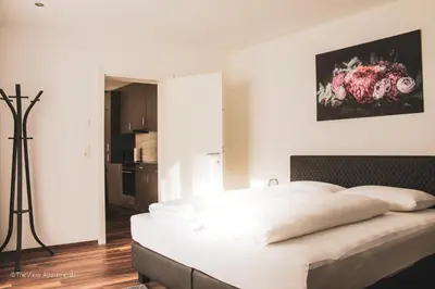 Ein Bett oder Betten in einem Zimmer der Unterkunft TheView Green