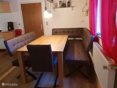 Ein Sitzbereich in der Unterkunft Haus Leonie