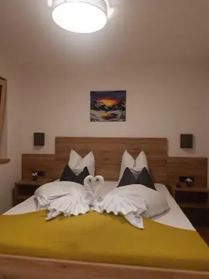 Ein Bett oder Betten in einem Zimmer der Unterkunft Alpenoase Horbergbahn