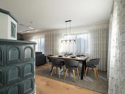 Ein Sitzbereich in der Unterkunft Ferienwohnung Dahoam