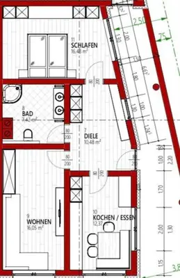 Grundriss der Unterkunft Apart Smart