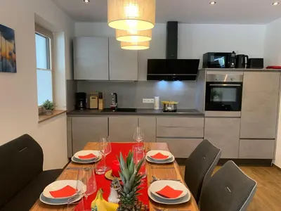 Küche/Küchenzeile in der Unterkunft Appartement Dorfblick
