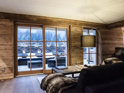 Ein Sitzbereich in der Unterkunft Kitz Boutique Chalet am Lift
