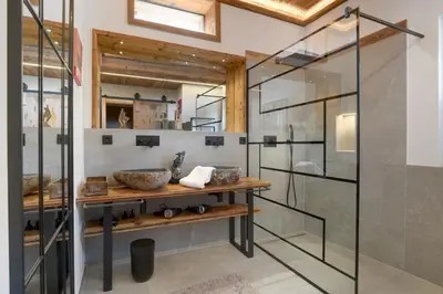 Küche/Küchenzeile in der Unterkunft das brunn - Luxus Chalet