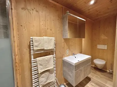 Ein Badezimmer in der Unterkunft Kuanerhof Wohnung 2 Personen