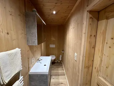 Ein Badezimmer in der Unterkunft Kuanerhof Wohnung 2 Personen