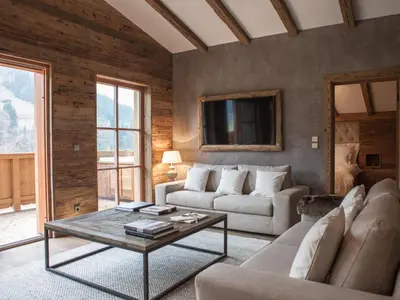 Ein Sitzbereich in der Unterkunft Chalet-Apartment Holunder am Lift