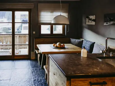 Ein Sitzbereich in der Unterkunft Chalet-Apartment Holunder am Lift