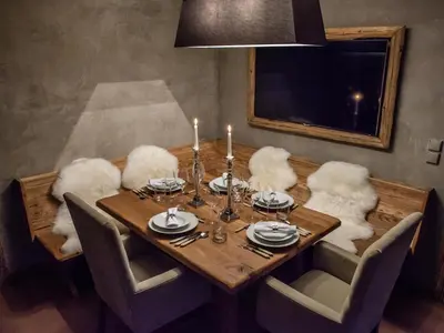 Ein Sitzbereich in der Unterkunft Chalet-Apartment Lavendel am Lift