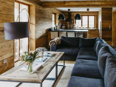 Ein Sitzbereich in der Unterkunft Chalet-Apartment Lavendel am Lift