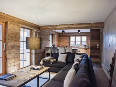 Ein Sitzbereich in der Unterkunft Chalet-Apartment Lavendel am Lift