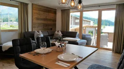 Ein Sitzbereich in der Unterkunft Appartements Plus