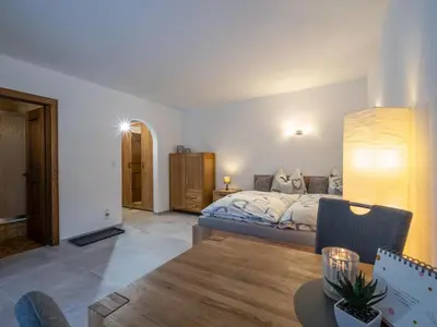 Ein Bett oder Betten in einem Zimmer der Unterkunft Appartement Alpenlöwe