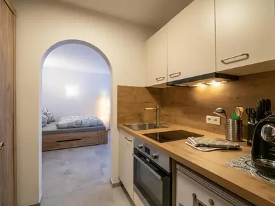 Küche/Küchenzeile in der Unterkunft Appartement Alpenlöwe