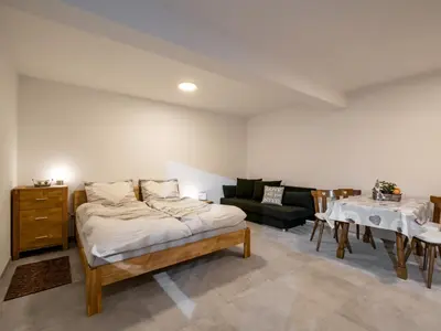 Ein Sitzbereich in der Unterkunft Appartement Alpenlöwe