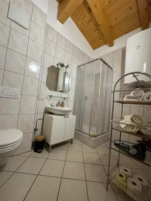 Ein Badezimmer in der Unterkunft LEO Apart 1