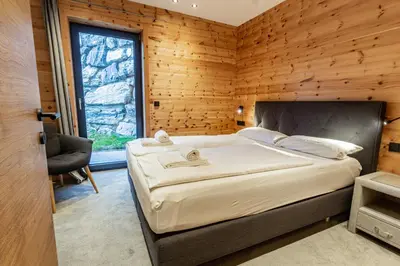 Ein Bett oder Betten in einem Zimmer der Unterkunft Chalet Dinkel in Niedernsill