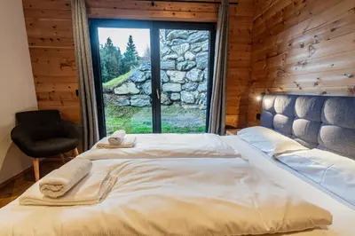 Ein Bett oder Betten in einem Zimmer der Unterkunft Chalet Dinkel in Niedernsill