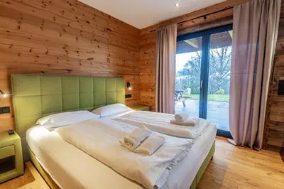 Ein Bett oder Betten in einem Zimmer der Unterkunft Chalet Dinkel in Niedernsill
