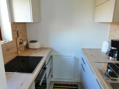 Küche/Küchenzeile in der Unterkunft Familienferienwohnung Haus Praschberger