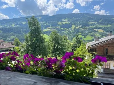 Ein allgemeiner Bergblick oder ein Berglick von der Ferienwohnung aus