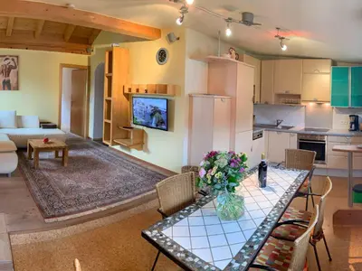 Küche/Küchenzeile in der Unterkunft Ferienwohnung Zeller