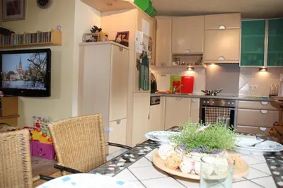 Küche/Küchenzeile in der Unterkunft Ferienwohnung Zeller