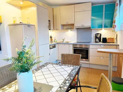 Küche/Küchenzeile in der Unterkunft Ferienwohnung Zeller