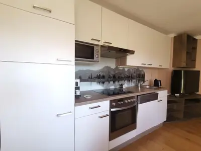 Küche/Küchenzeile in der Unterkunft Ferienwohnung Konrad