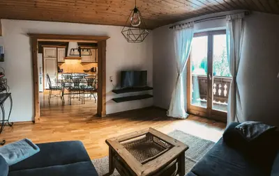 Ein Sitzbereich in der Unterkunft Kuhlinarik Apartment