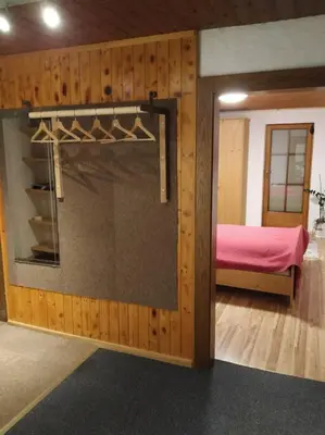 Ein Bett oder Betten in einem Zimmer der Unterkunft Upcycling Appartement Fischl - Nachhaltig und Kreativ Wohnen für Groß und klein