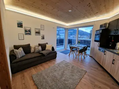 Ein Sitzbereich in der Unterkunft Appartement Lurger