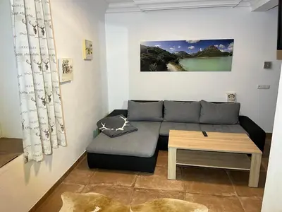 Ein Sitzbereich in der Unterkunft Kössen Dorf 41 TOP4