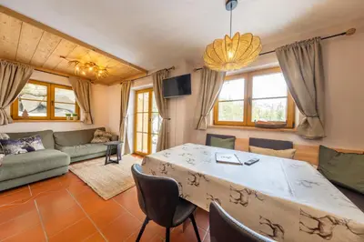 Ein Sitzbereich in der Unterkunft Appartement Juri