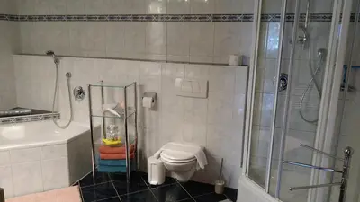 Ein Badezimmer in der Unterkunft Fewo Hereinspaziert