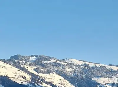 Ein allgemeiner Bergblick oder ein Berglick von der Ferienwohnung aus