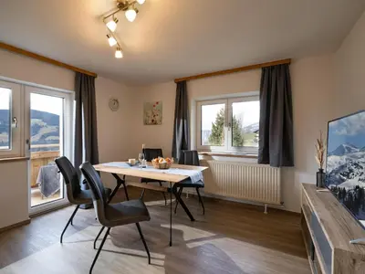 Ein Sitzbereich in der Unterkunft Haus Gletscherblick