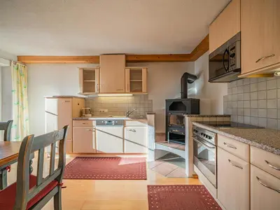 Küche/Küchenzeile in der Unterkunft Glonersbühelhof Top 4