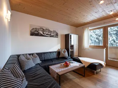 Ein Sitzbereich in der Unterkunft Ferienhaus Hansl